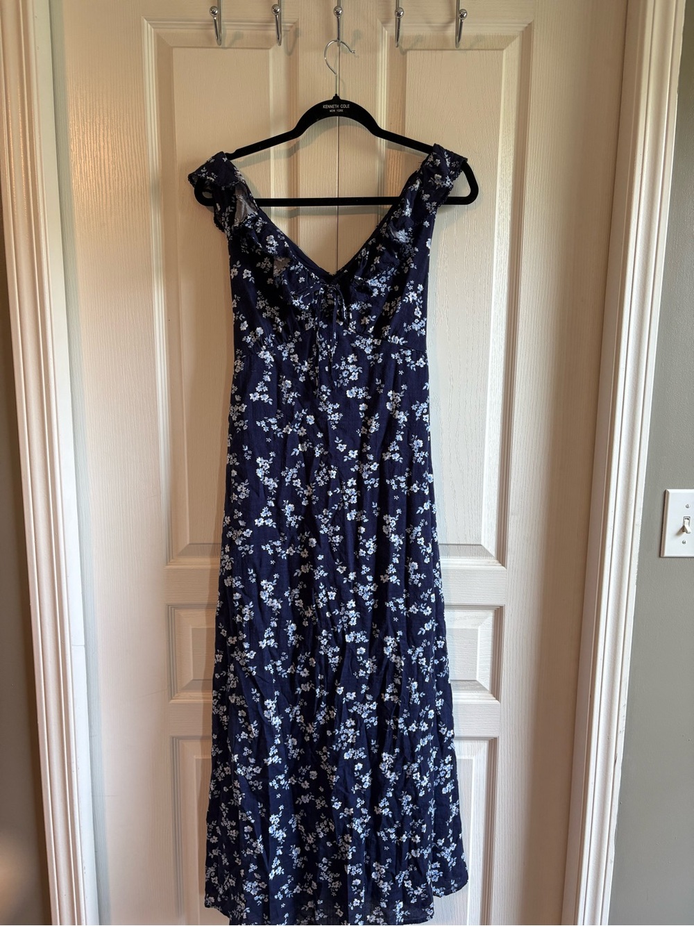 Navy Floral Maxi Dress - Elegant Summer Slip Dress